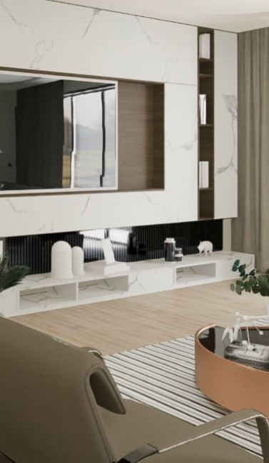 Akra Group - New City Vize Oturma Odası İç Mekan Tasarımı